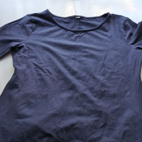 Navy Blue  Short Sleeve Flared T Shirt Dress With Pockets M - Picture 5 of 8